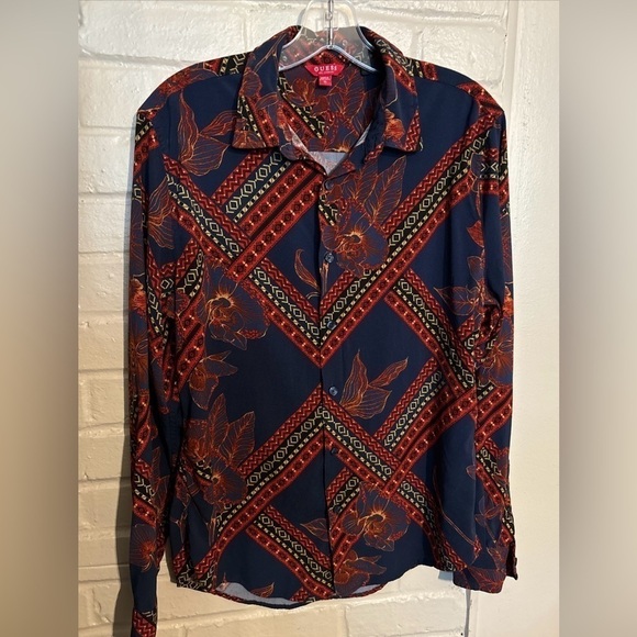 Guess Multi Floral Shirt‎ Size M - Picture 1 of 6